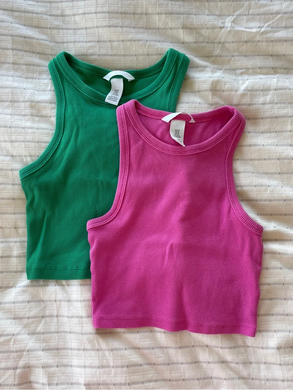 H&M 2-Pack High Neck Ribbed Tanks - Picture 1 of 6